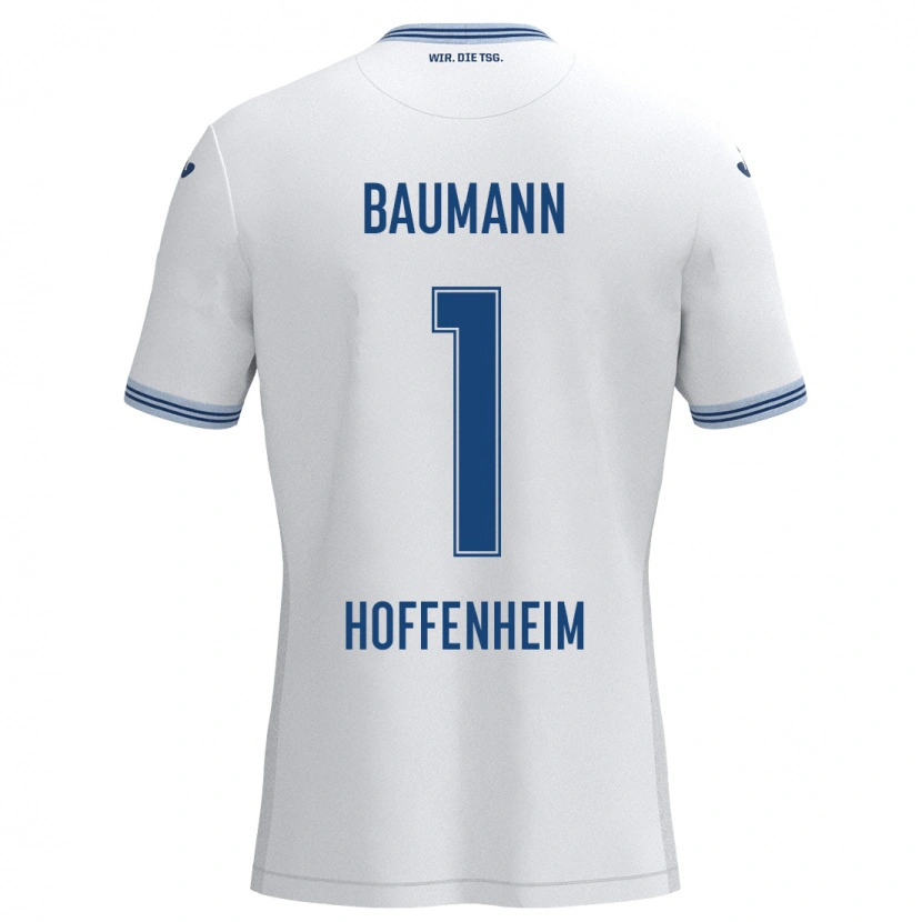 Danxen Men Oliver Baumann #1 White Blue Away Jersey 2024/25 T-Shirt