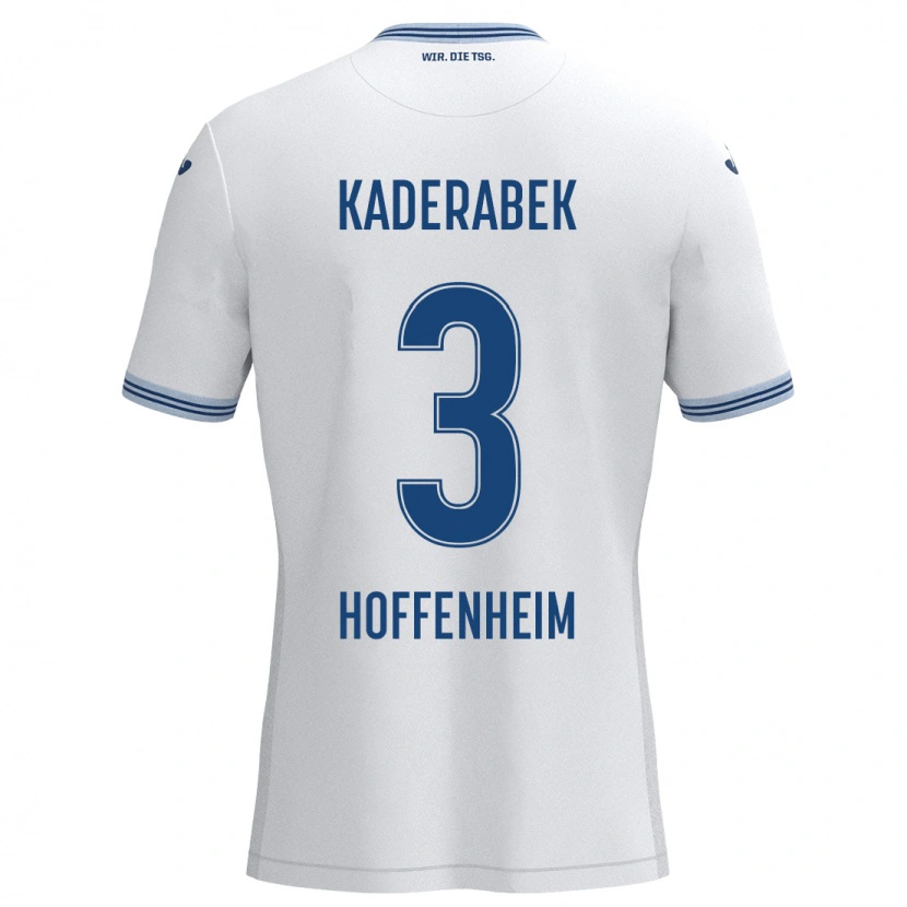 Danxen Men Pavel Kaderabek #3 White Blue Away Jersey 2024/25 T-Shirt