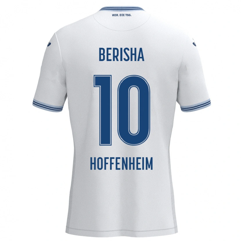 Danxen Men Mergim Berisha #10 White Blue Away Jersey 2024/25 T-Shirt