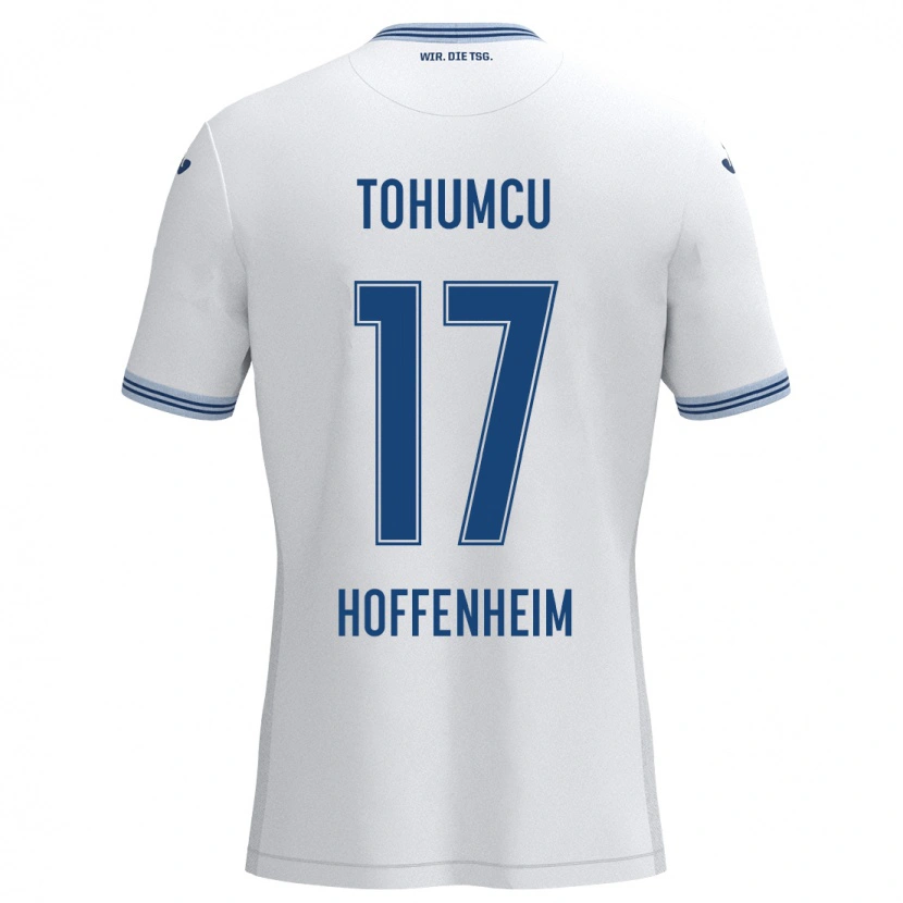 Danxen Men Umut Tohumcu #17 White Blue Away Jersey 2024/25 T-Shirt