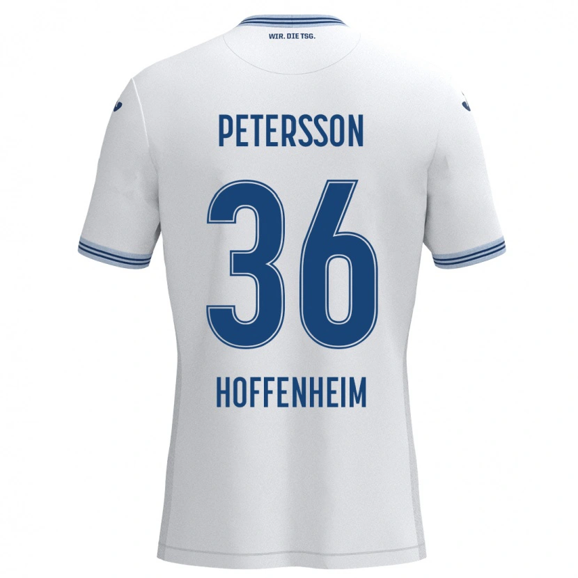 Danxen Men Lúkas Petersson #36 White Blue Away Jersey 2024/25 T-Shirt
