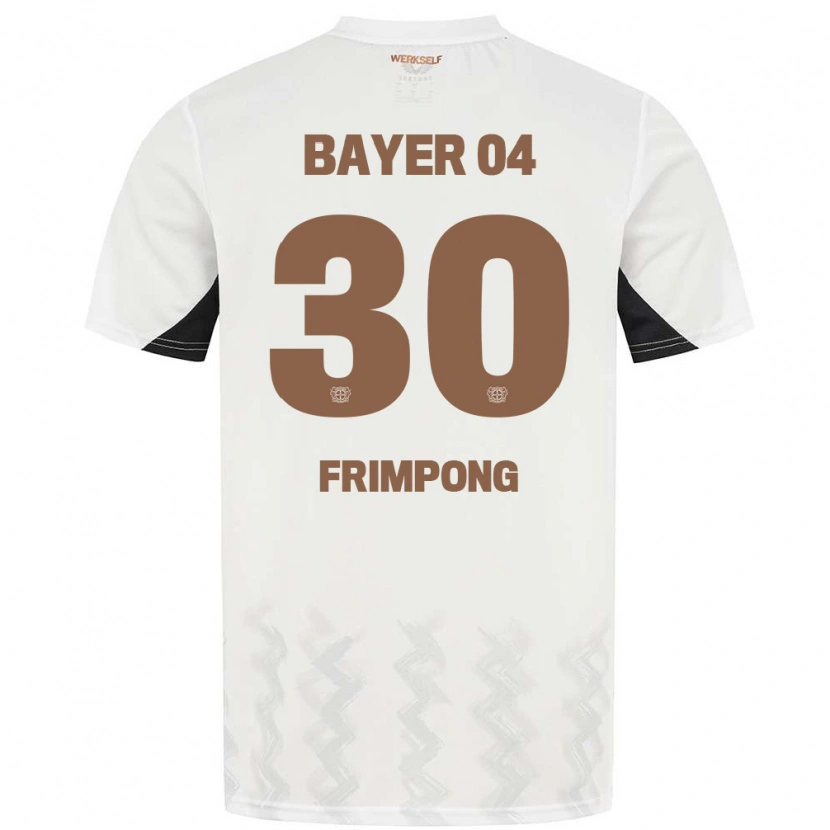 Danxen Men Jeremie Frimpong #30 White Black Away Jersey 2024/25 T-Shirt