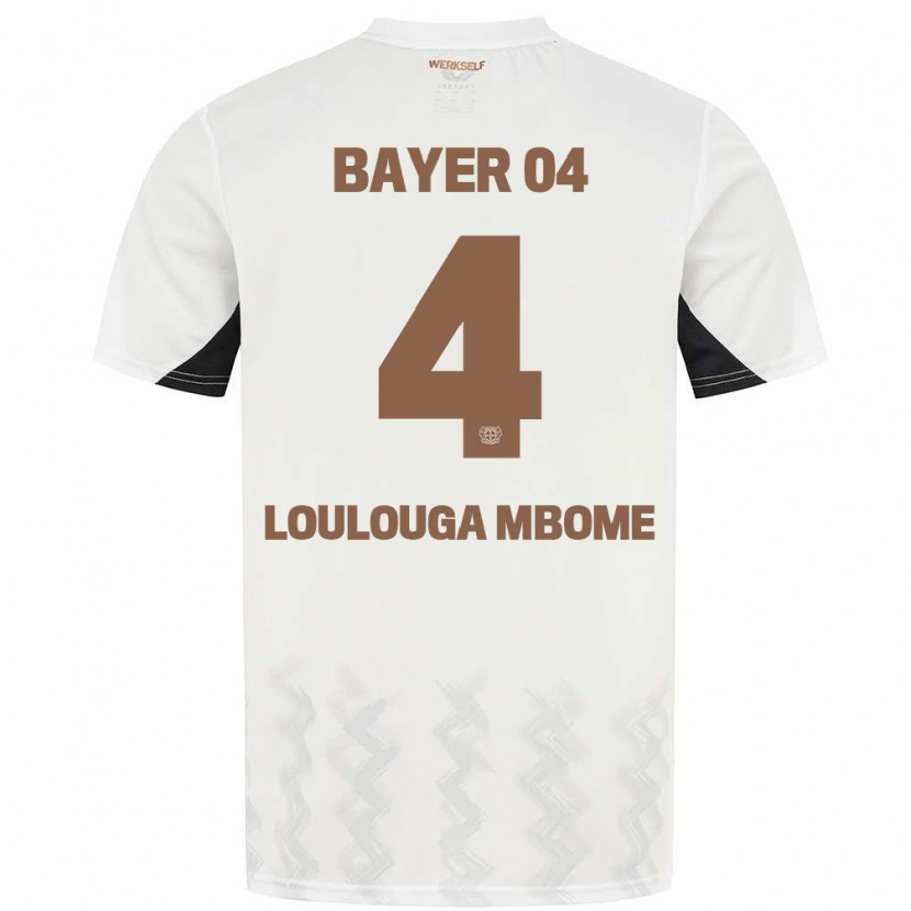 Danxen Men Adrien Loulouga Mbome #4 White Black Away Jersey 2024/25 T-Shirt