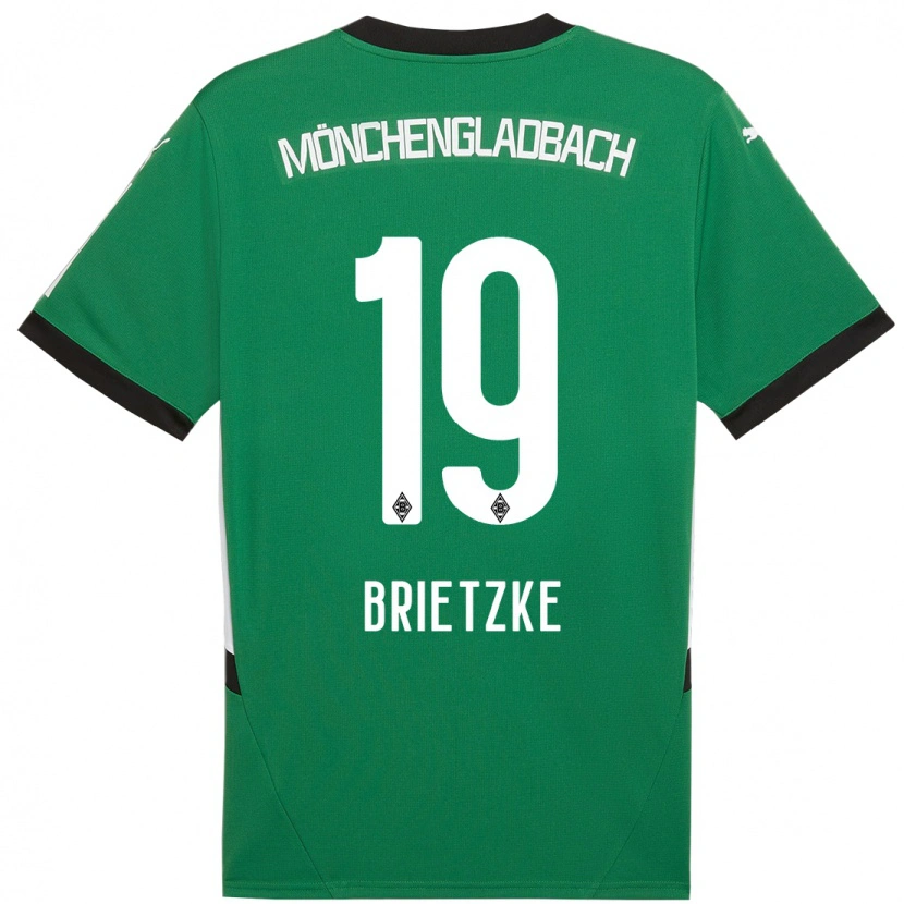 Danxen Men Yvonne Brietzke #19 Green White Away Jersey 2024/25 T-Shirt