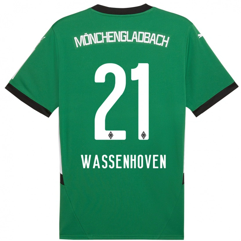Danxen Men Michelle Wassenhoven #21 Green White Away Jersey 2024/25 T-Shirt