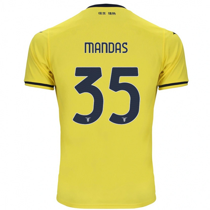Danxen Men Christos Mandas #35 Yellow Away Jersey 2024/25 T-Shirt