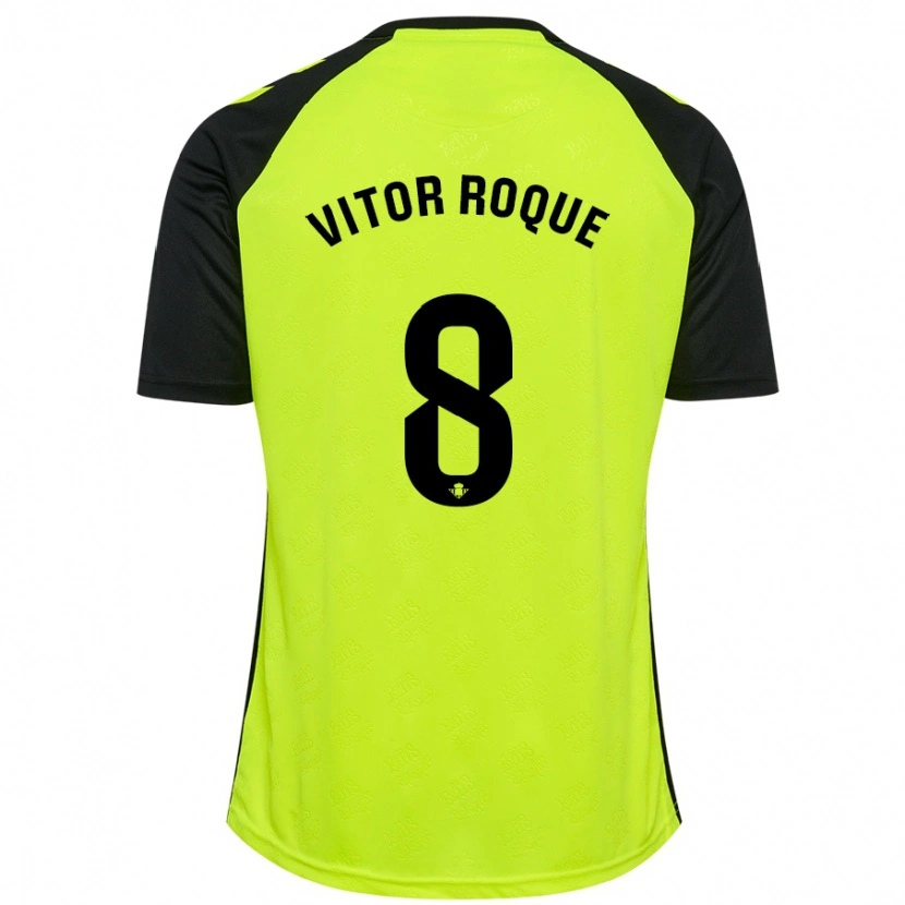 Danxen Women Vitor Roque #8 Black Red Away Jersey 2024/25 T-Shirt