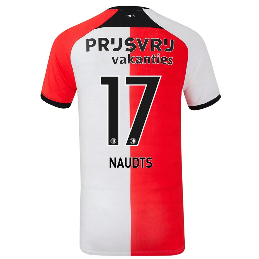 Danxen Women Jamir Naudts #17 Red White Home Jersey 2024/25 T-Shirt
