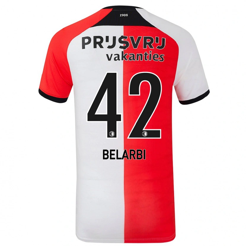 Danxen Women Abdel Belarbi #42 Red White Home Jersey 2024/25 T-Shirt