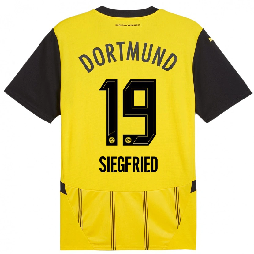 Danxen Women Janz Siegfried #19 Yellow Black Home Jersey 2024/25 T-Shirt