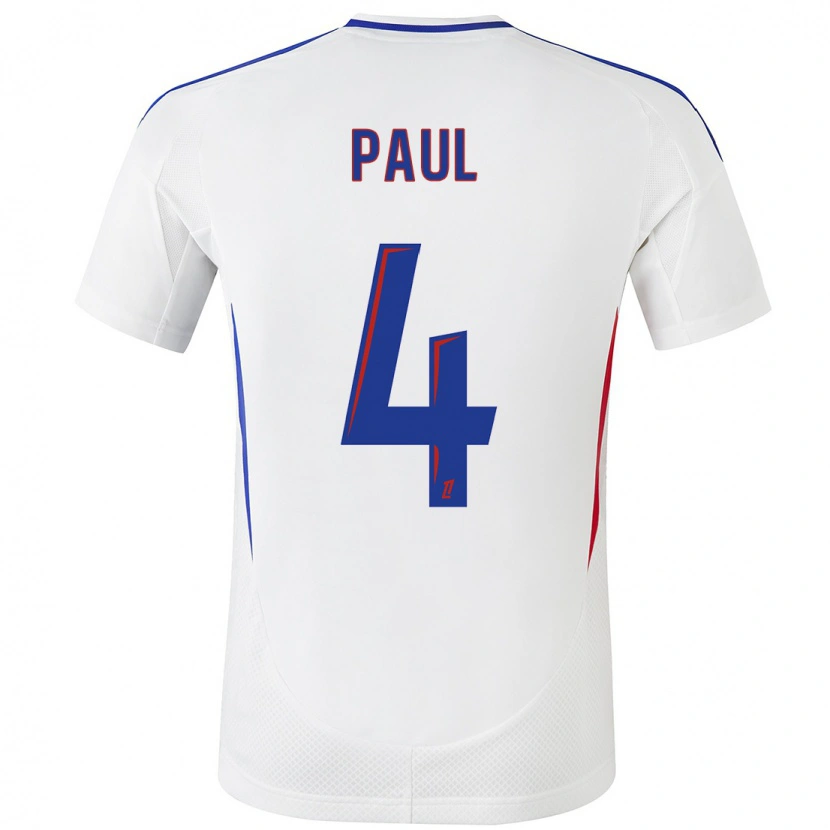 Danxen Women Paul Akouokou #4 White Blue Home Jersey 2024/25 T-Shirt