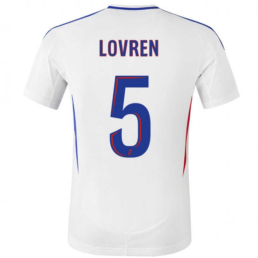 Danxen Women Dejan Lovren #5 White Blue Home Jersey 2024/25 T-Shirt