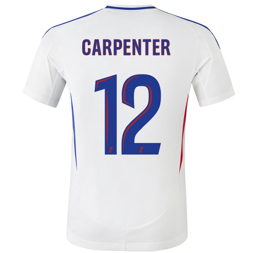 Danxen Women Ellie Carpenter #12 White Blue Home Jersey 2024/25 T-Shirt