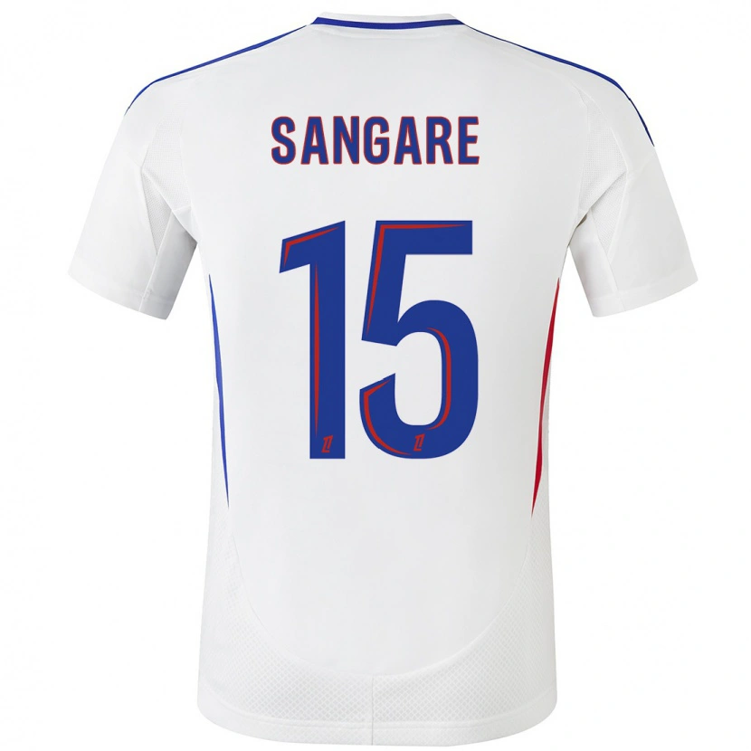 Danxen Women Wassa Sangaré #15 White Blue Home Jersey 2024/25 T-Shirt