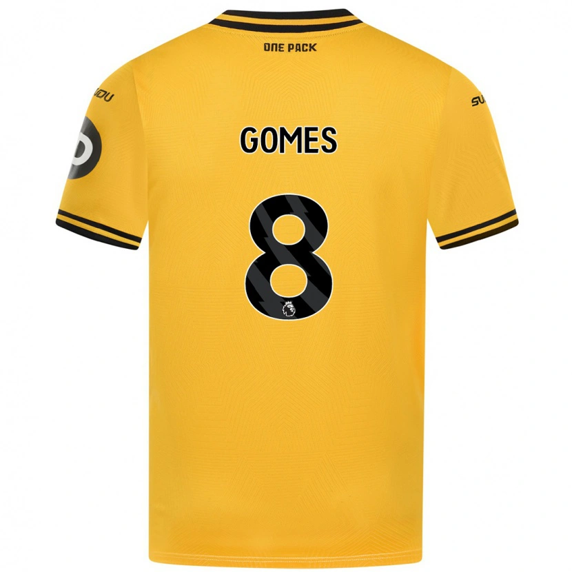 Danxen Women João Gomes #8 Yellow Home Jersey 2024/25 T-Shirt
