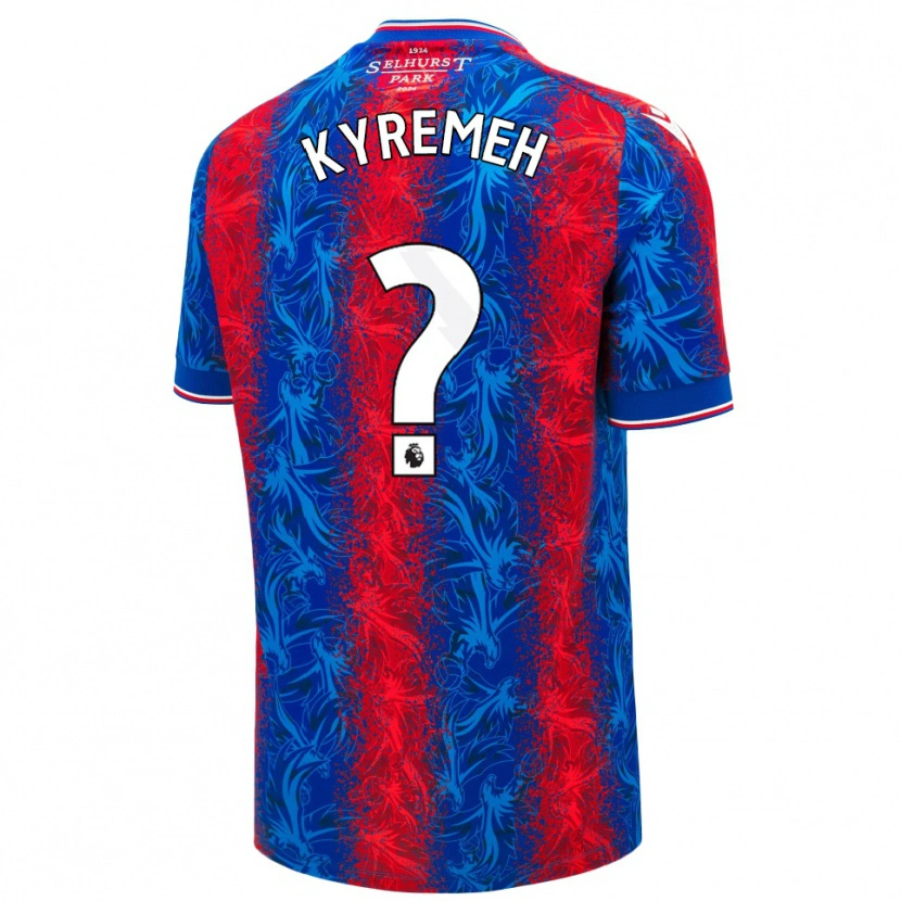 Danxen Women Jerome Kyremeh #0 Red Blue Stripes Home Jersey 2024/25 T-Shirt