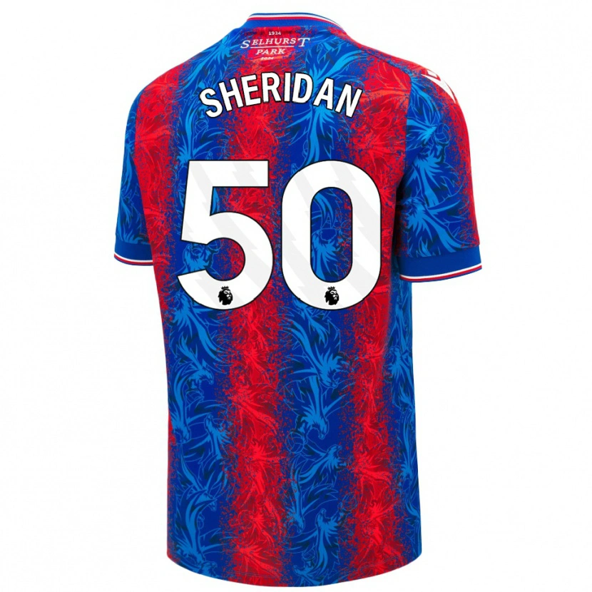 Danxen Women Joe Sheridan #50 Red Blue Stripes Home Jersey 2024/25 T-Shirt