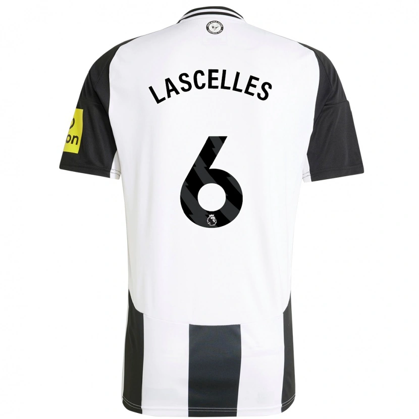 Danxen Women Jamaal Lascelles #6 White Black Home Jersey 2024/25 T-Shirt