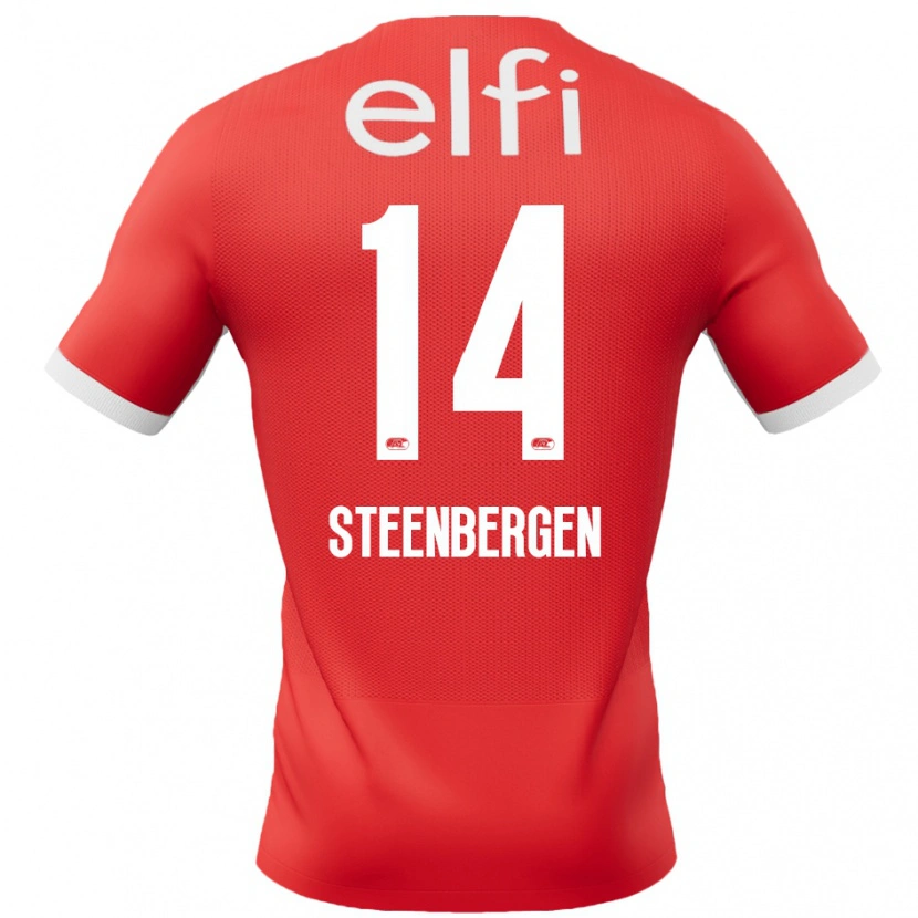 Danxen Women Thom Steenbergen #14 Red White Home Jersey 2024/25 T-Shirt
