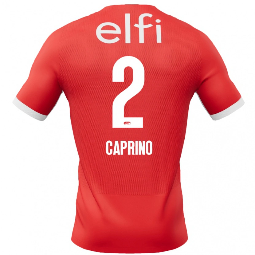 Danxen Women Ginia Caprino #2 Red White Home Jersey 2024/25 T-Shirt