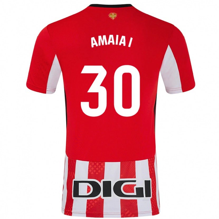 Danxen Women Amaia Iribarren Arteta #30 Red White Home Jersey 2024/25 T-Shirt