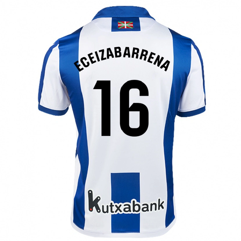 Danxen Women Jon Eceizabarrena #16 White Blue Home Jersey 2024/25 T-Shirt