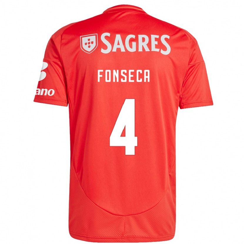 Danxen Women João Fonseca #4 Red White Home Jersey 2024/25 T-Shirt