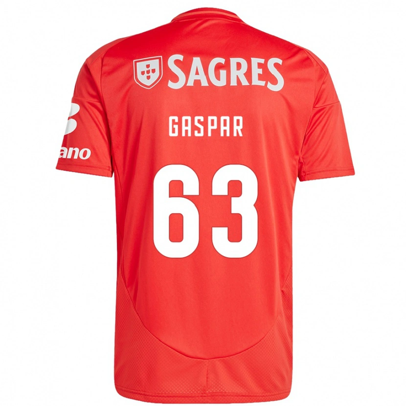 Danxen Women Guilherme Gaspar #63 Red White Home Jersey 2024/25 T-Shirt