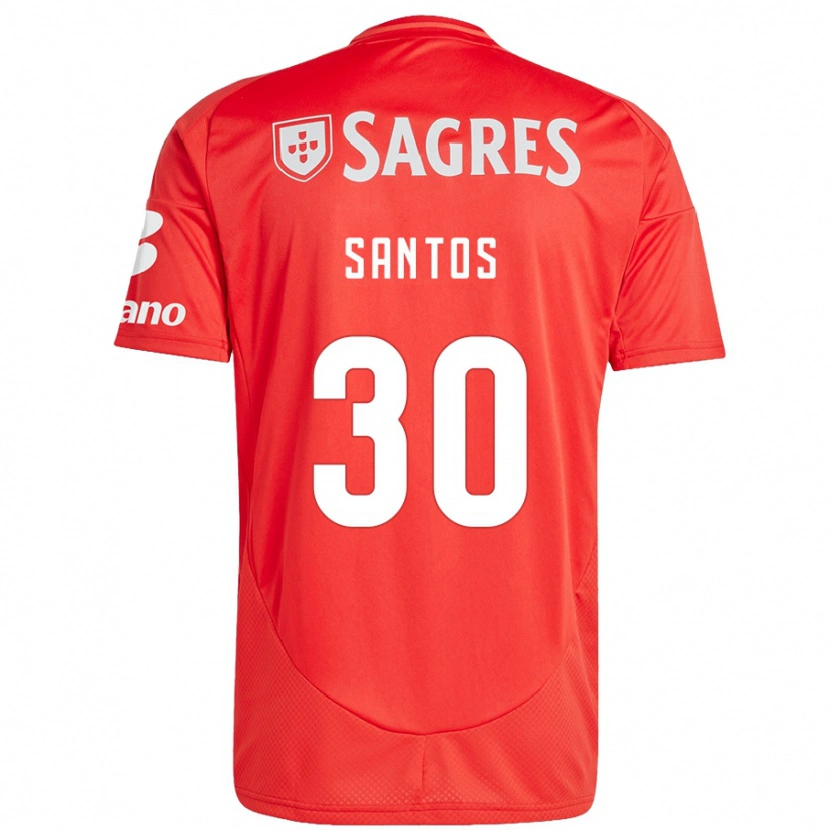 Danxen Women Daniela Santos #30 Red White Home Jersey 2024/25 T-Shirt