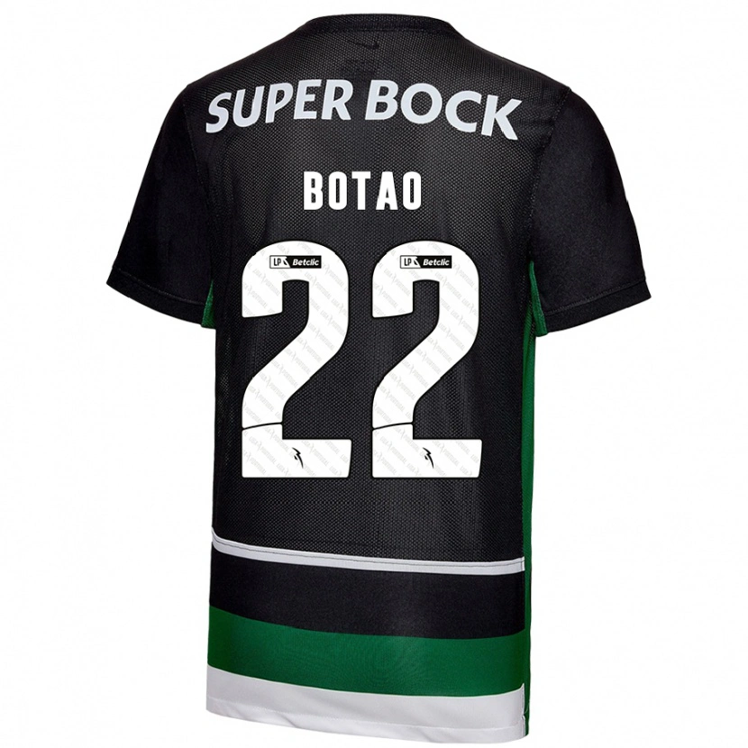 Danxen Women Martim Botão #22 Black White Green Home Jersey 2024/25 T-Shirt