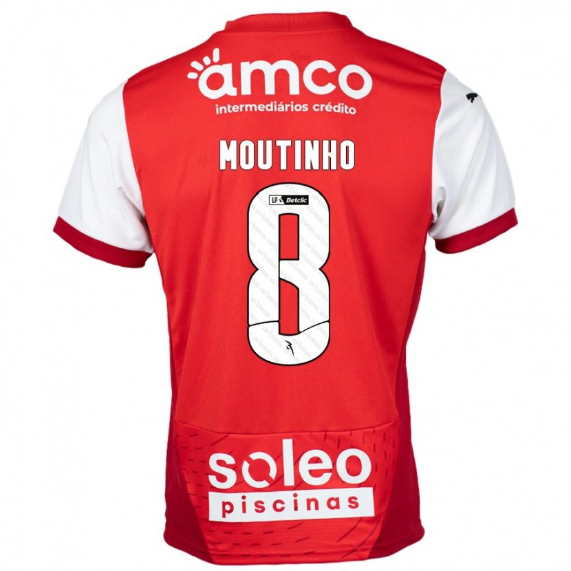 Danxen Women João Moutinho #8 Red White Home Jersey 2024/25 T-Shirt