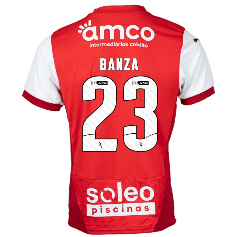 Danxen Women Simon Banza #23 Red White Home Jersey 2024/25 T-Shirt
