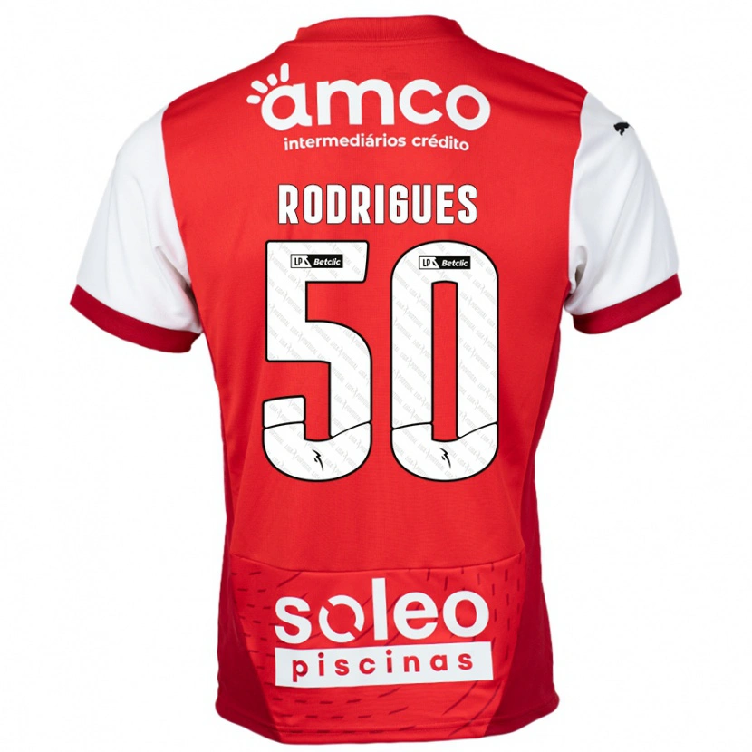 Danxen Women Diego Rodrigues #50 Red White Home Jersey 2024/25 T-Shirt
