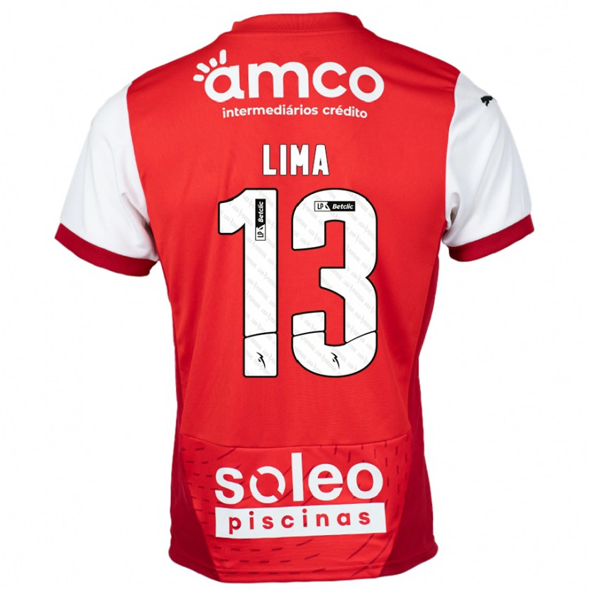 Danxen Women Aline Lima #13 Red White Home Jersey 2024/25 T-Shirt