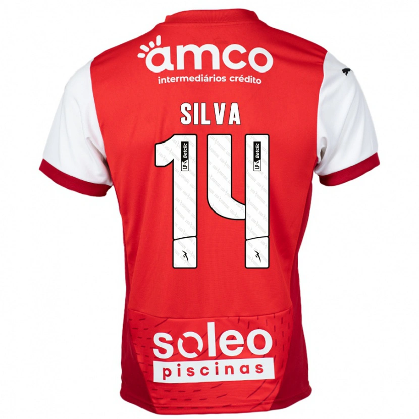 Danxen Women Dolores Silva #14 Red White Home Jersey 2024/25 T-Shirt