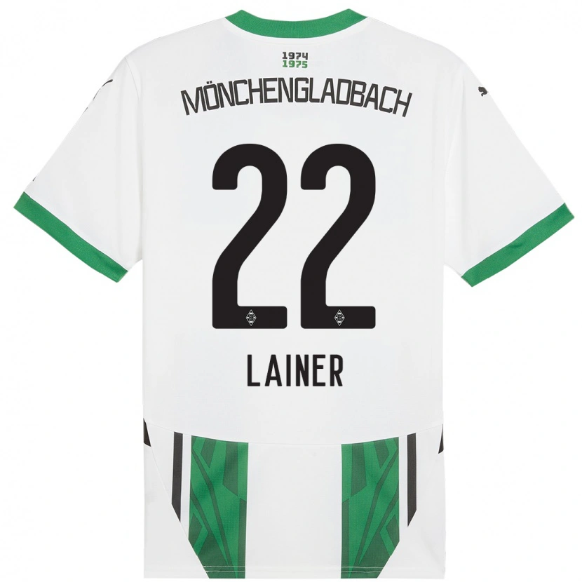 Danxen Women Stefan Lainer #22 White Green Home Jersey 2024/25 T-Shirt