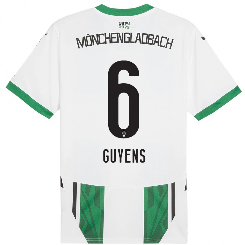 Danxen Women Emily Guyens #6 White Green Home Jersey 2024/25 T-Shirt