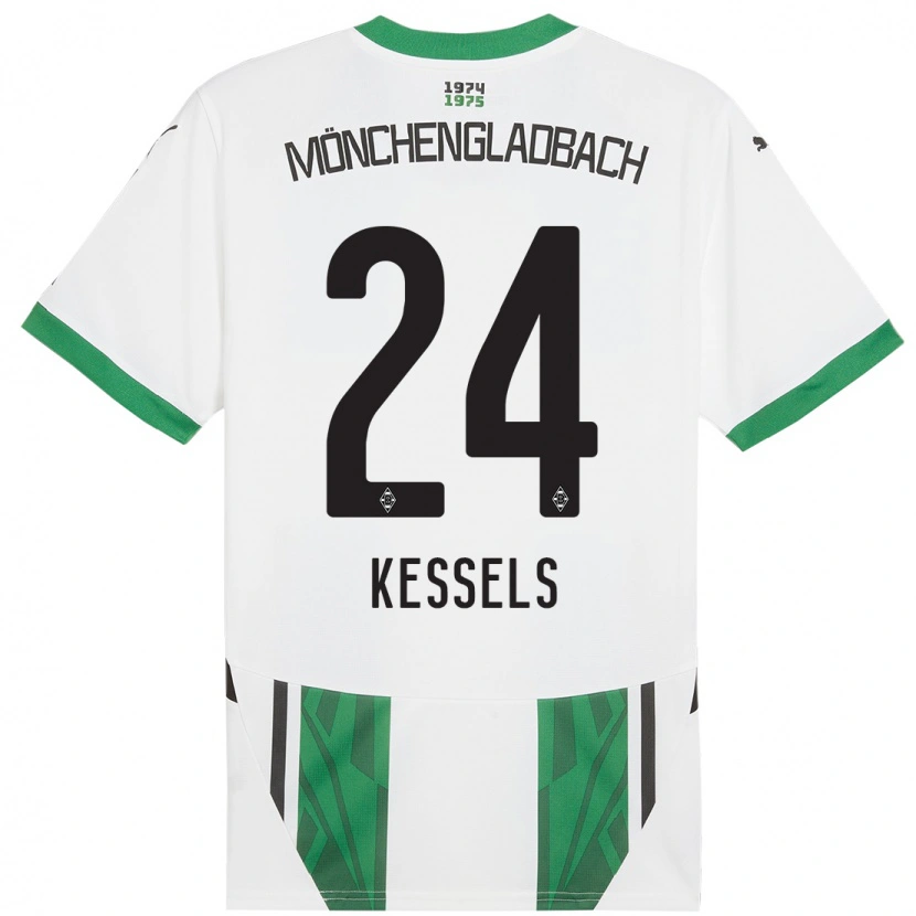 Danxen Women Imke Kessels #24 White Green Home Jersey 2024/25 T-Shirt