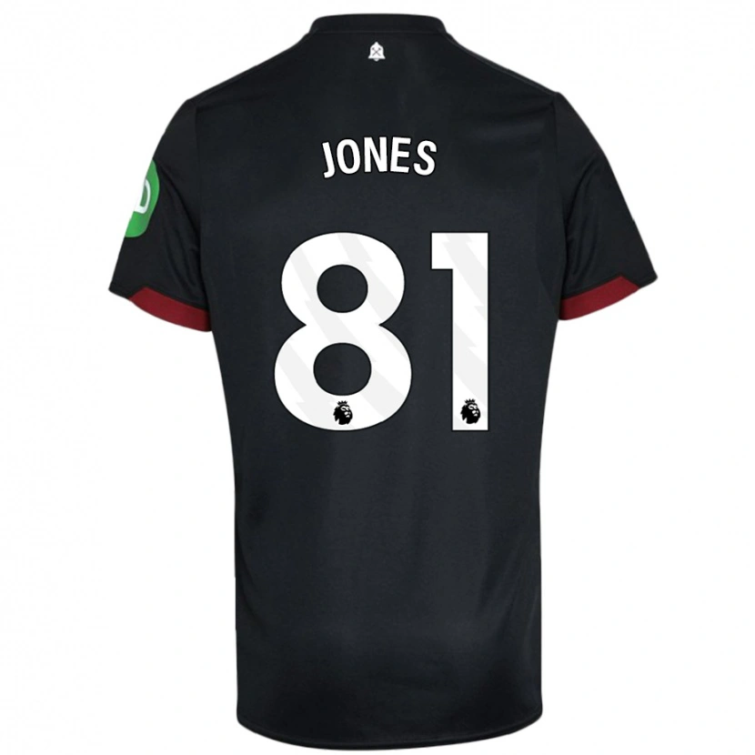 Danxen Women Liam Jones #81 Black White Away Jersey 2024/25 T-Shirt
