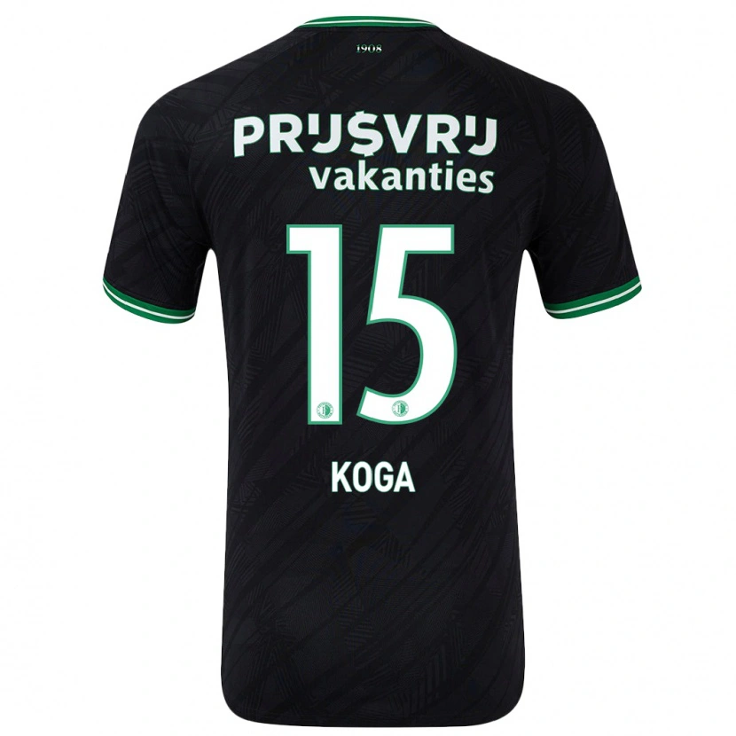 Danxen Women Tōko Koga #15 Black Green Away Jersey 2024/25 T-Shirt