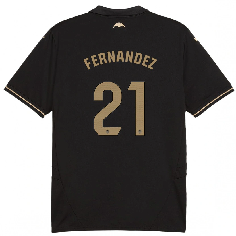 Danxen Women Estela Fernández #21 Black Away Jersey 2024/25 T-Shirt