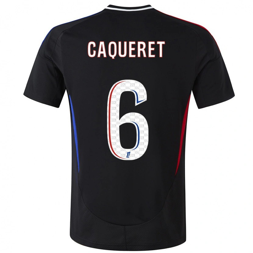 Danxen Women Maxence Caqueret #6 Black Away Jersey 2024/25 T-Shirt