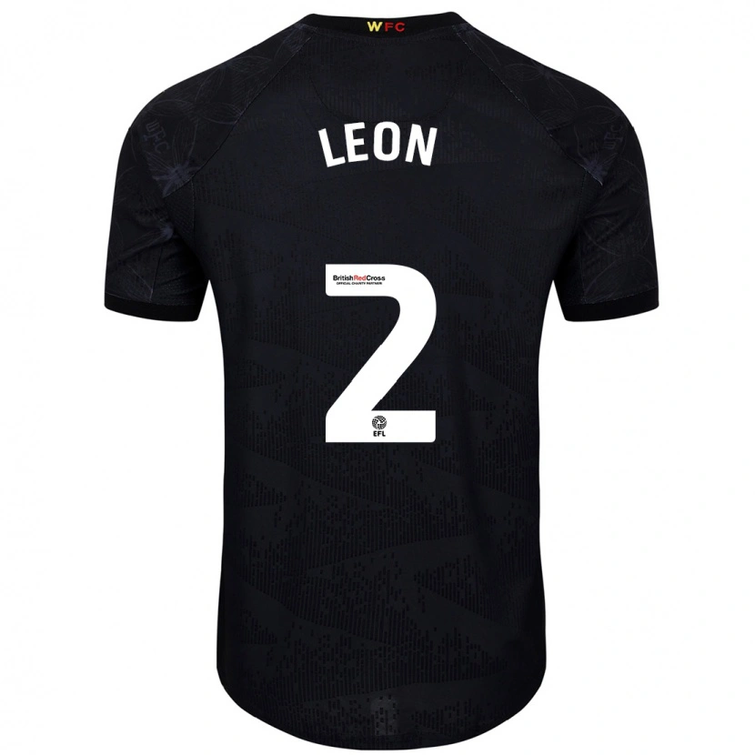 Danxen Women Lucía León #2 Black White Away Jersey 2024/25 T-Shirt