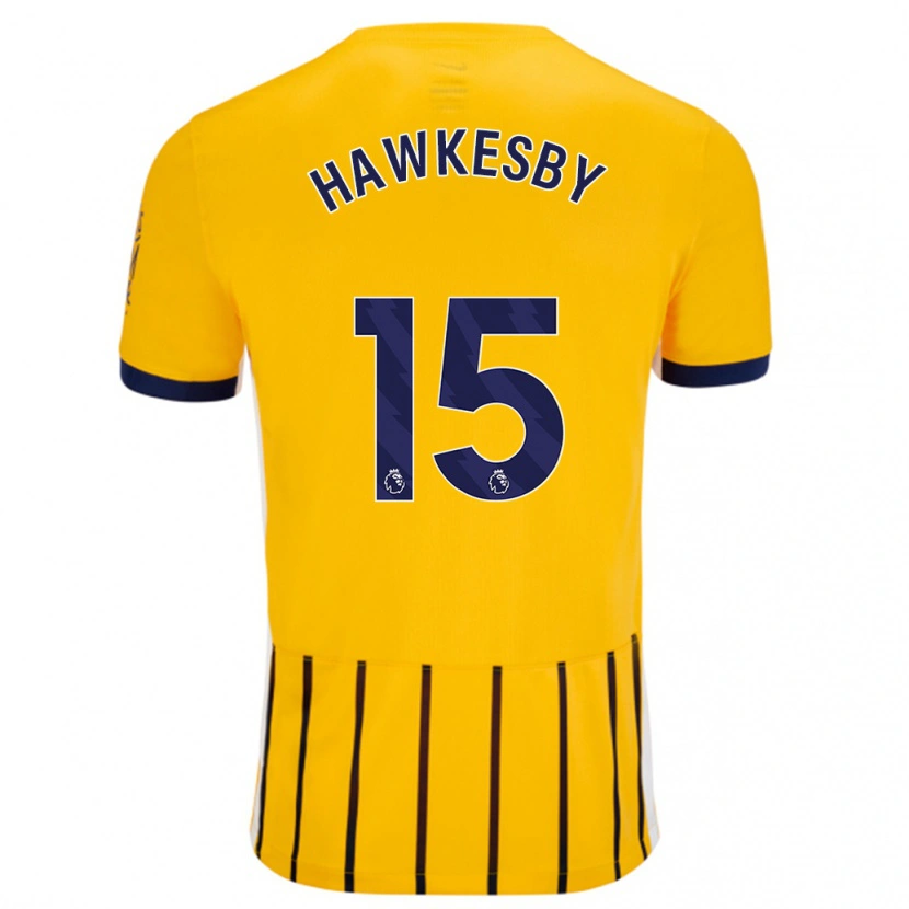 Danxen Women Mackenzie Hawkesby #15 Gold Blue Pinstripes Away Jersey 2024/25 T-Shirt