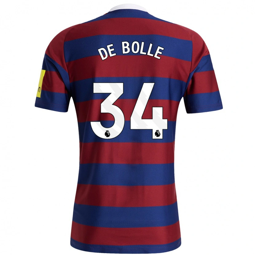 Danxen Women Lucas De Bolle #34 Burgundy Navy Blue Away Jersey 2024/25 T-Shirt