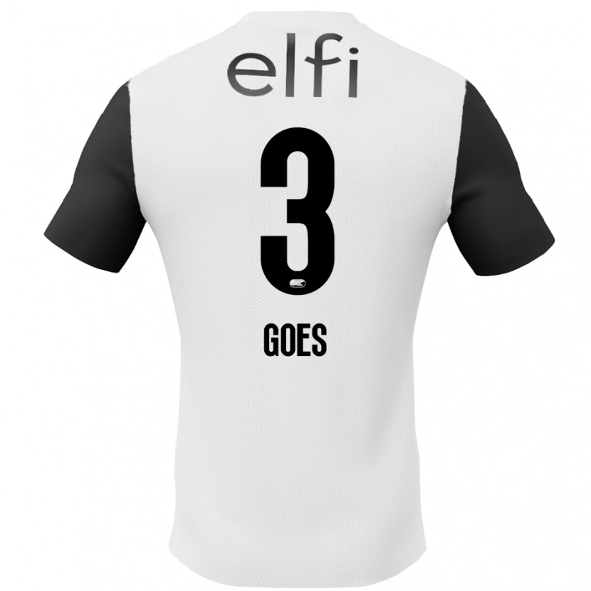 Danxen Women Wouter Goes #3 White Black Away Jersey 2024/25 T-Shirt