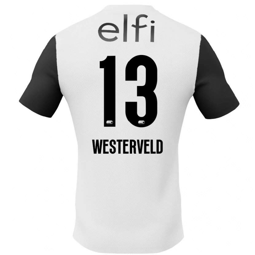 Danxen Women Sem Westerveld #13 White Black Away Jersey 2024/25 T-Shirt