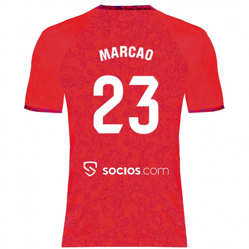 Danxen Women Marcão #23 Red Away Jersey 2024/25 T-Shirt