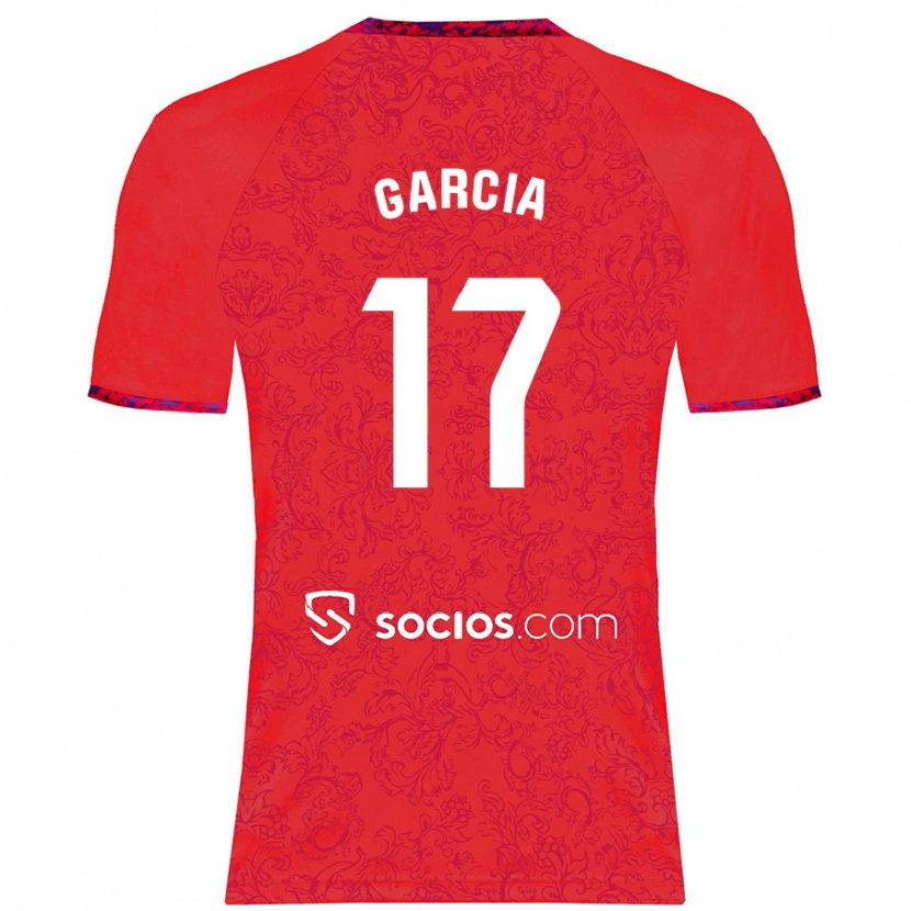 Danxen Women Débora García #17 Red Away Jersey 2024/25 T-Shirt