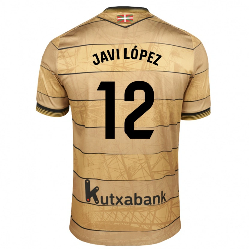 Danxen Women Javi López #12 Brown Away Jersey 2024/25 T-Shirt
